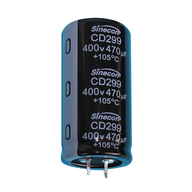 CD299 Ultra-lang levetid, lav lekkasje snap-in aluminium elektrolytisk kondensator CD299 Ultra-lang levetid, lav lekkasje snap-in aluminium elektrolytisk kondensator